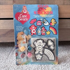 Vintage Care Bears Stain-A-Sticker kit- sealed 1984